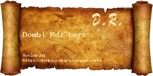 Dombi Róbert névjegykártya